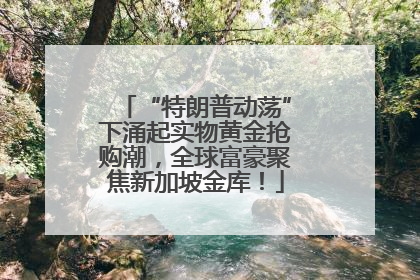 “特朗普动荡”下涌起实物黄金抢购潮，全球富豪聚焦新加坡金库！