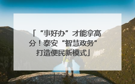 “事好办”才能拿高分！泰安“智慧政务”打造便民新模式