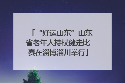“好运山东”山东省老年人持杖健走比赛在淄博淄川举行