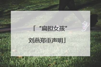 “扁担女孩”刘燕郑重声明