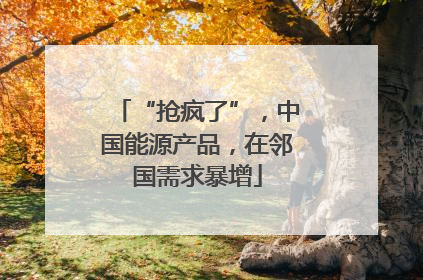 “抢疯了”，中国能源产品，在邻国需求暴增