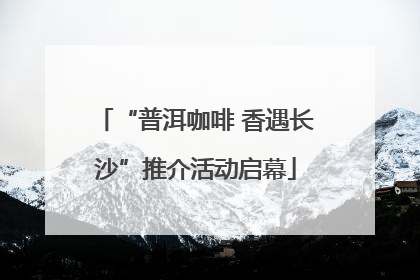 “普洱咖啡 香遇长沙”推介活动启幕