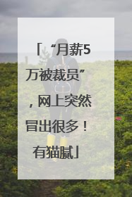 “月薪5万被裁员”，网上突然冒出很多！有猫腻
