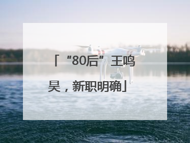 “80后”王鸣昊，新职明确