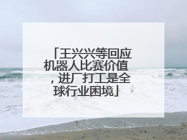 王兴兴等回应机器人比赛价值，进厂打工是全球行业困境