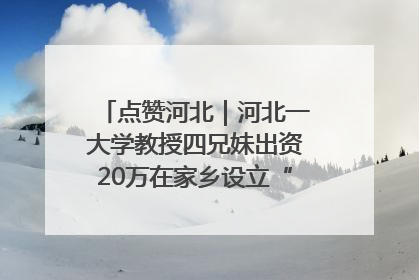 点赞河北｜河北一大学教授四兄妹出资20万在家乡设立“奖学金”，13年为320名农村学生种下“希望的种子”