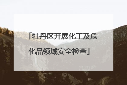 牡丹区开展化工及危化品领域安全检查