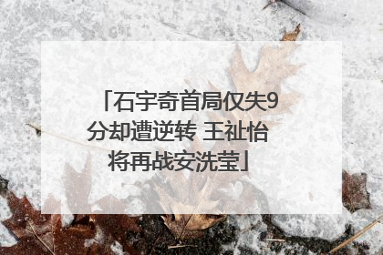 石宇奇首局仅失9分却遭逆转 王祉怡将再战安洗莹