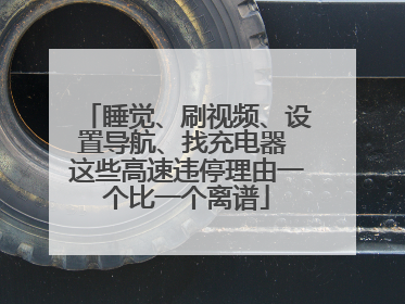 睡觉、刷视频、设置导航、找充电器 这些高速违停理由一个比一个离谱