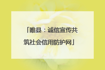 睢县：诚信宣传共筑社会信用防护网