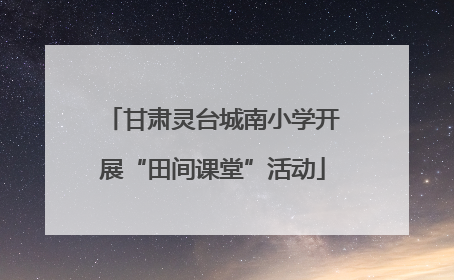甘肃灵台城南小学开展“田间课堂”活动