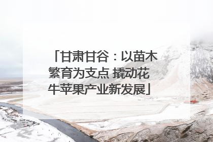 甘肃甘谷：以苗木繁育为支点 撬动花牛苹果产业新发展