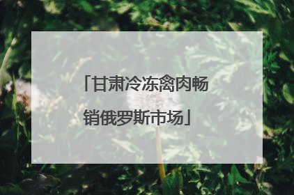 甘肃冷冻禽肉畅销俄罗斯市场