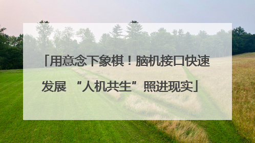 用意念下象棋！脑机接口快速发展 “人机共生”照进现实