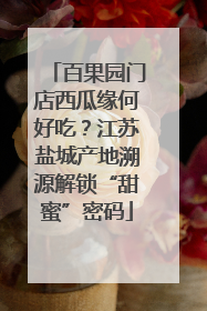 百果园门店西瓜缘何好吃？江苏盐城产地溯源解锁“甜蜜”密码