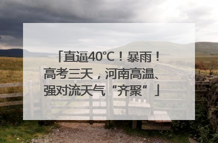 直逼40℃！暴雨！高考三天，河南高温、强对流天气“齐聚”
