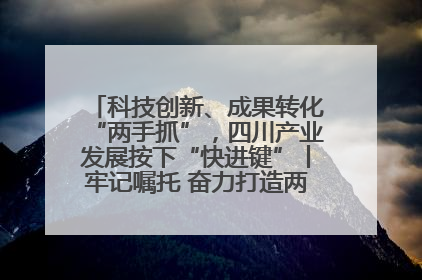 科技创新、成果转化“两手抓”，四川产业发展按下“快进键”丨牢记嘱托 奋力打造两高地两基地一屏障