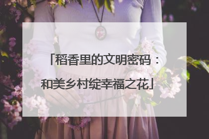 稻香里的文明密码：和美乡村绽幸福之花