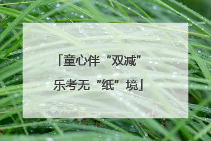童心伴“双减” 乐考无“纸”境