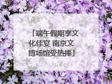 端午假期享文化佳宴 南京文博场馆受热捧