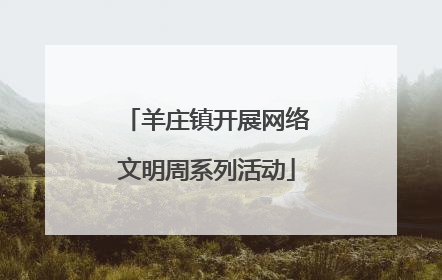 羊庄镇开展网络文明周系列活动