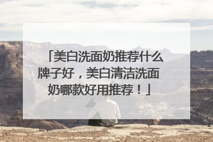 美白洗面奶推荐什么牌子好，美白清洁洗面奶哪款好用推荐！