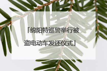 绵阳特巡警举行被盗电动车发还仪式