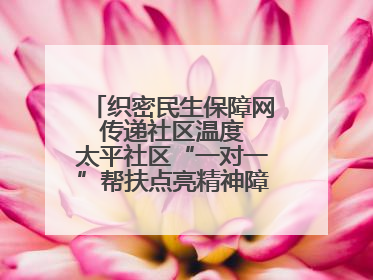 织密民生保障网 传递社区温度 太平社区“一对一”帮扶点亮精神障碍患者希望