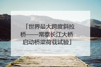 世界最大跨度斜拉桥——常泰长江大桥启动桥梁荷载试验
