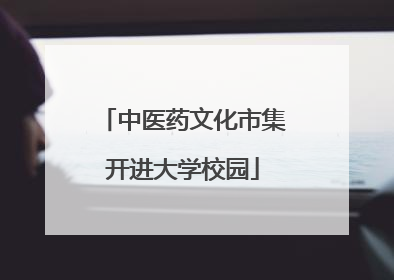 中医药文化市集开进大学校园