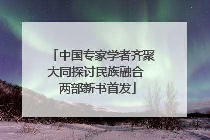 中国专家学者齐聚大同探讨民族融合 两部新书首发
