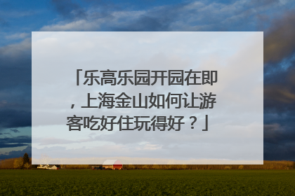 乐高乐园开园在即，上海金山如何让游客吃好住玩得好？