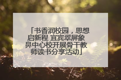 书香润校园，思想启新程 宜宾翠屏象鼻中心校开展骨干教师读书分享活动