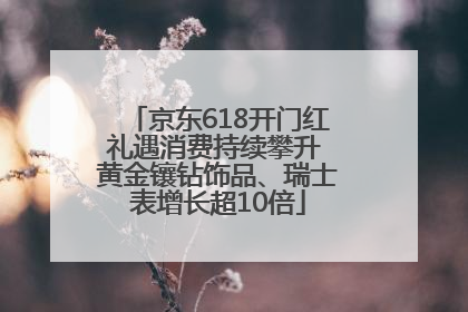 京东618开门红礼遇消费持续攀升 黄金镶钻饰品、瑞士表增长超10倍