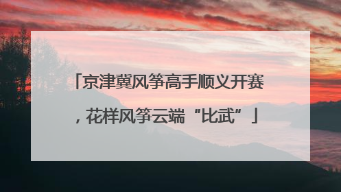 京津冀风筝高手顺义开赛，花样风筝云端“比武”