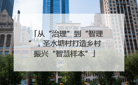 从“治理”到“智理”，圣水塘村打造乡村振兴“智慧样本”