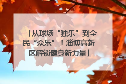 从球场“独乐”到全民“众乐”！淄博高新区解锁健身新力量