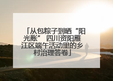 从包粽子到晒“阳光账” 四川资阳雁江区端午活动里的乡村治理答卷