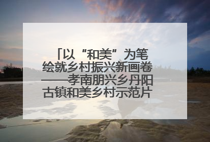 以“和美”为笔 绘就乡村振兴新画卷——孝南朋兴乡丹阳古镇和美乡村示范片区建设综述