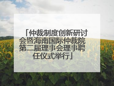 仲裁制度创新研讨会暨海南国际仲裁院第二届理事会理事聘任仪式举行
