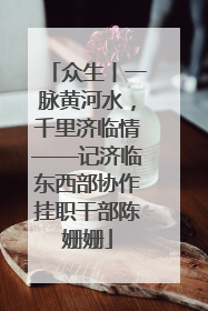 众生丨一脉黄河水，千里济临情——记济临东西部协作挂职干部陈姗姗