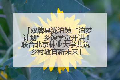 双牌县泷泊镇“泊梦计划”乡镇学堂开讲！联合北京林业大学共筑乡村教育新未来