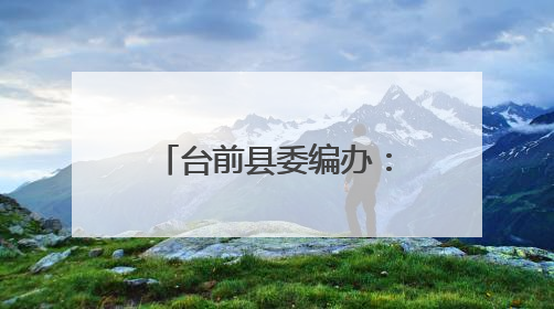 台前县委编办：“小设施”护航“大民生” 保障村民出行安全