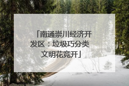 南通崇川经济开发区：垃圾巧分类 文明花竞开