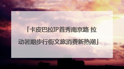 卡皮巴拉IP首秀南京路 拉动暑期步行街文旅消费新热潮