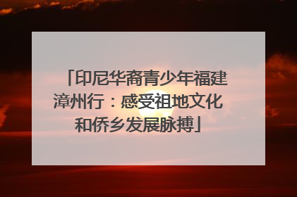 印尼华裔青少年福建漳州行：感受祖地文化和侨乡发展脉搏