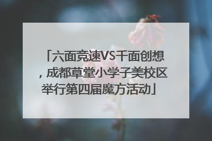 六面竞速VS千面创想，成都草堂小学子美校区举行第四届魔方活动