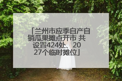 兰州市应季自产自销瓜果摊点开市 共设置424处、2027个临时摊位