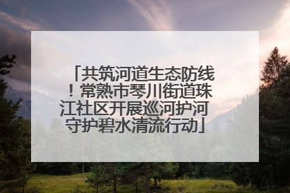 共筑河道生态防线！常熟市琴川街道珠江社区开展巡河护河守护碧水清流行动