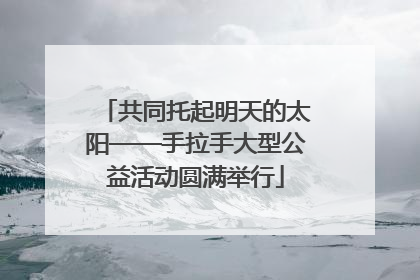 共同托起明天的太阳——手拉手大型公益活动圆满举行